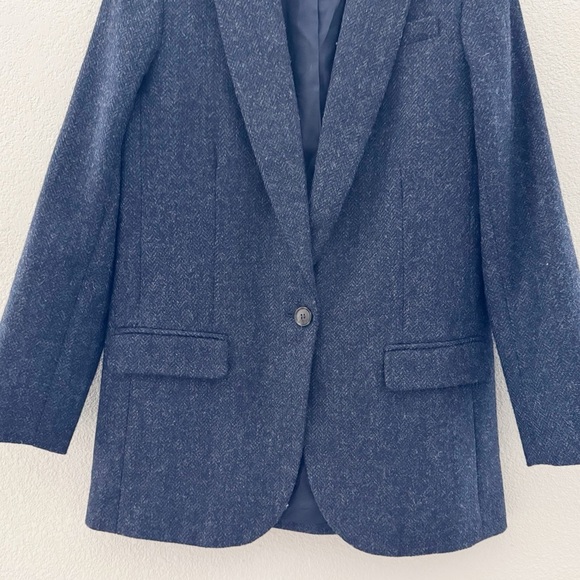 J. Crew Alfie Blazer Navy English Wool Herringbone Classic Preppy Academia 2 - Picture 7 of 16
